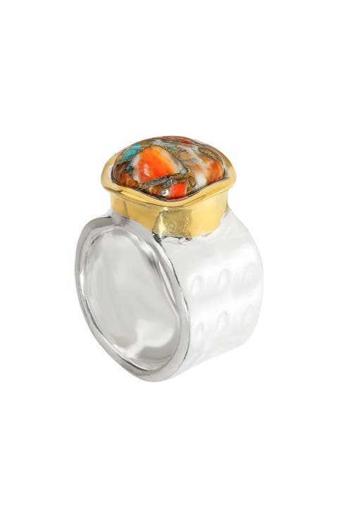 Semiprecious Stone Cabochon Ring