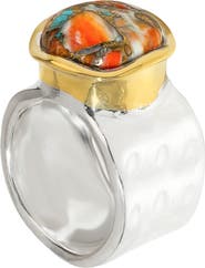 YS GEMS Semiprecious Stone Cabochon Ring
