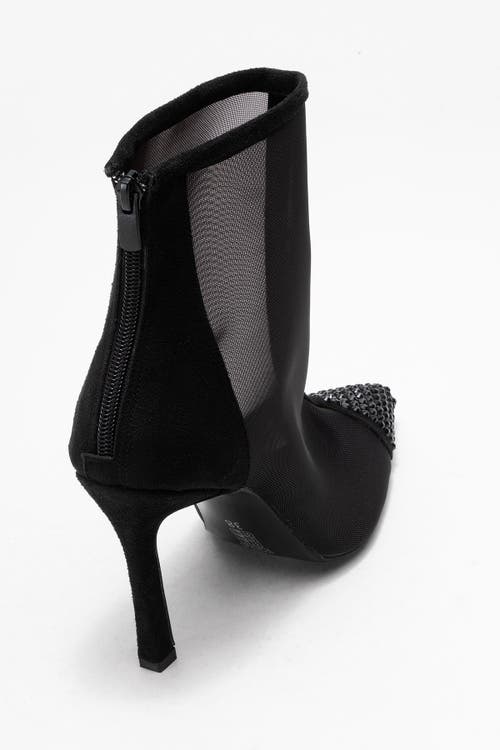 Prologue Shoes Farella Mesh Embellished Back-zip Bootie In Multi