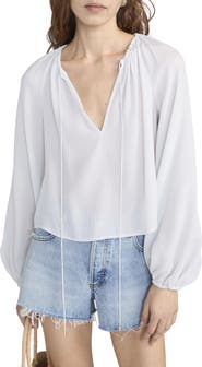 FRAME The Silk Balloon Top