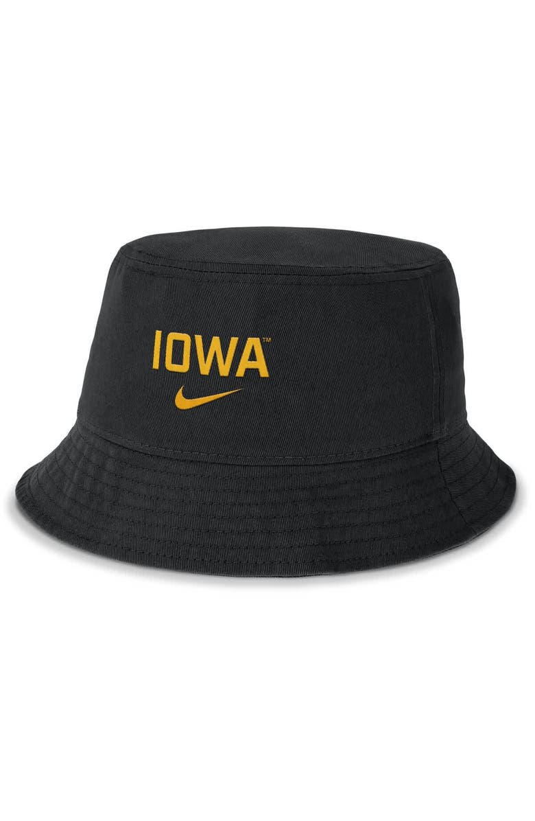 Nike Men's Nike Black Iowa Hawkeyes Apex Primetime Bucket Hat, Main, color, Black