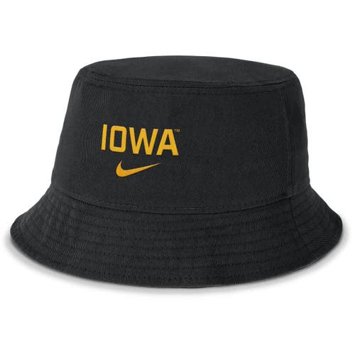 Nike Black Iowa Hawkeyes Apex Primetime Bucket Hat In Black