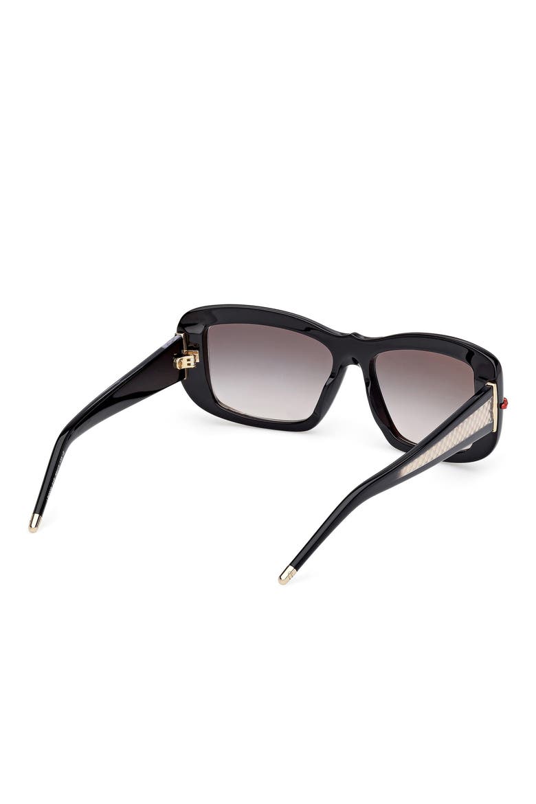 56mm Square Sunglasses, Alternate, color, BLACK GOLD / ZEISS SMOKE LENS