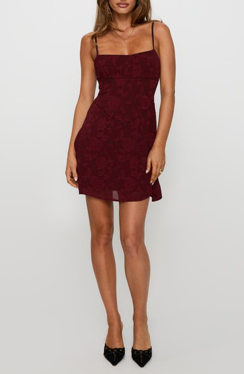 South of France Floral Burnout Minidress