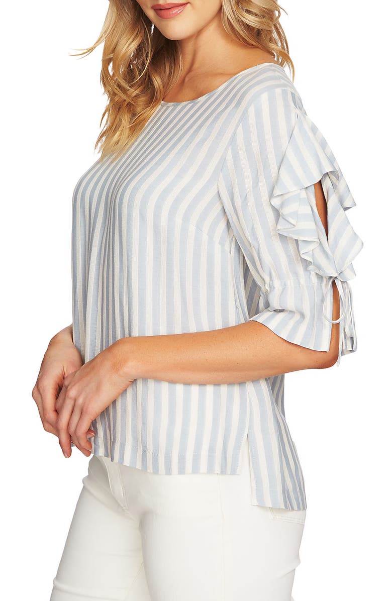 1.STATE Ruffle Sleeve Stripe Top, Alternate, color, 