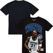 Mitchell & Ness Men's Mitchell & Ness Kevin Garnett Black Minnesota Timberwolves Hardwood Classics Player Arch T-Shirt