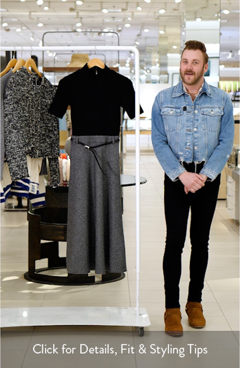 Mock Neck Belted Midi Dress, sales video thumbnail