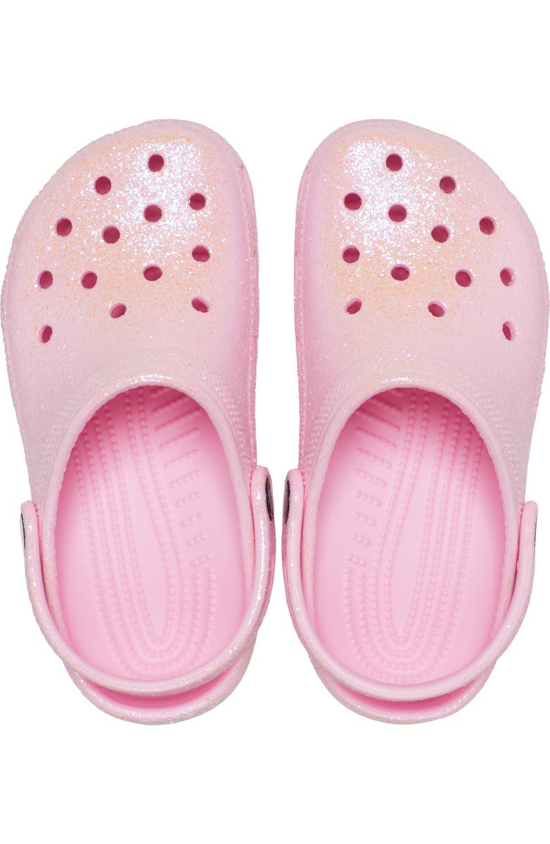 CROCS Kids' Classic Glitter Clog, Alternate, color, Flamingo