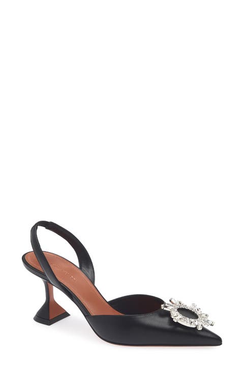 Begum Crystal Pointed Toe Slingback Pump (Women)