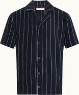 Orlebar Brown Hawkin Towelling Relaxed Fit Towelling Stripe Shirt