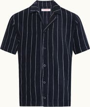 Orlebar Brown Hawkin Towelling Relaxed Fit Towelling Stripe Shirt