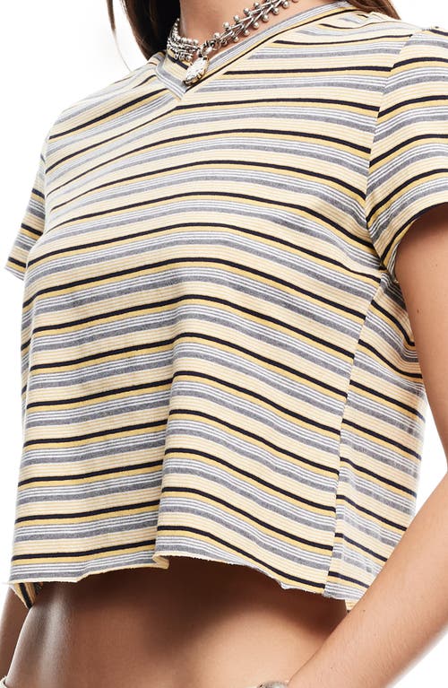 Shop Lioness North Light Stripe Crop T-shirt