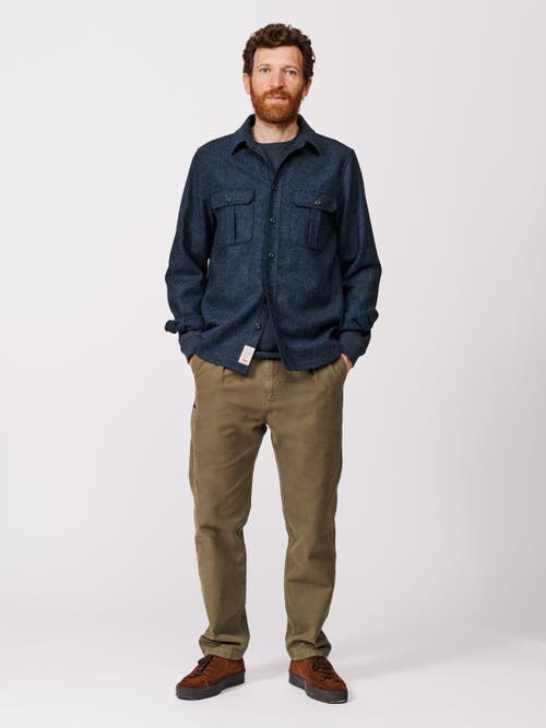 Aubin Ravendale Wool Shirt In Blue