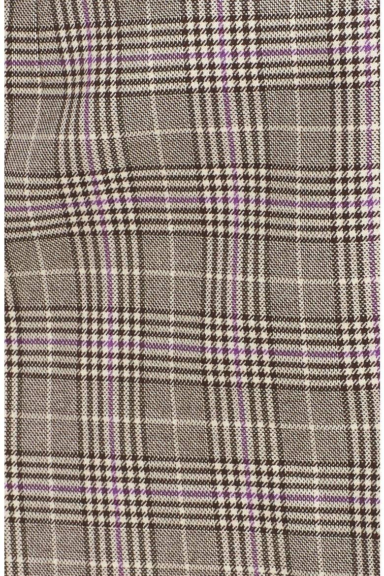 Dart Detail Blazer, Alternate, color, BROWN- PURPLE CHECK