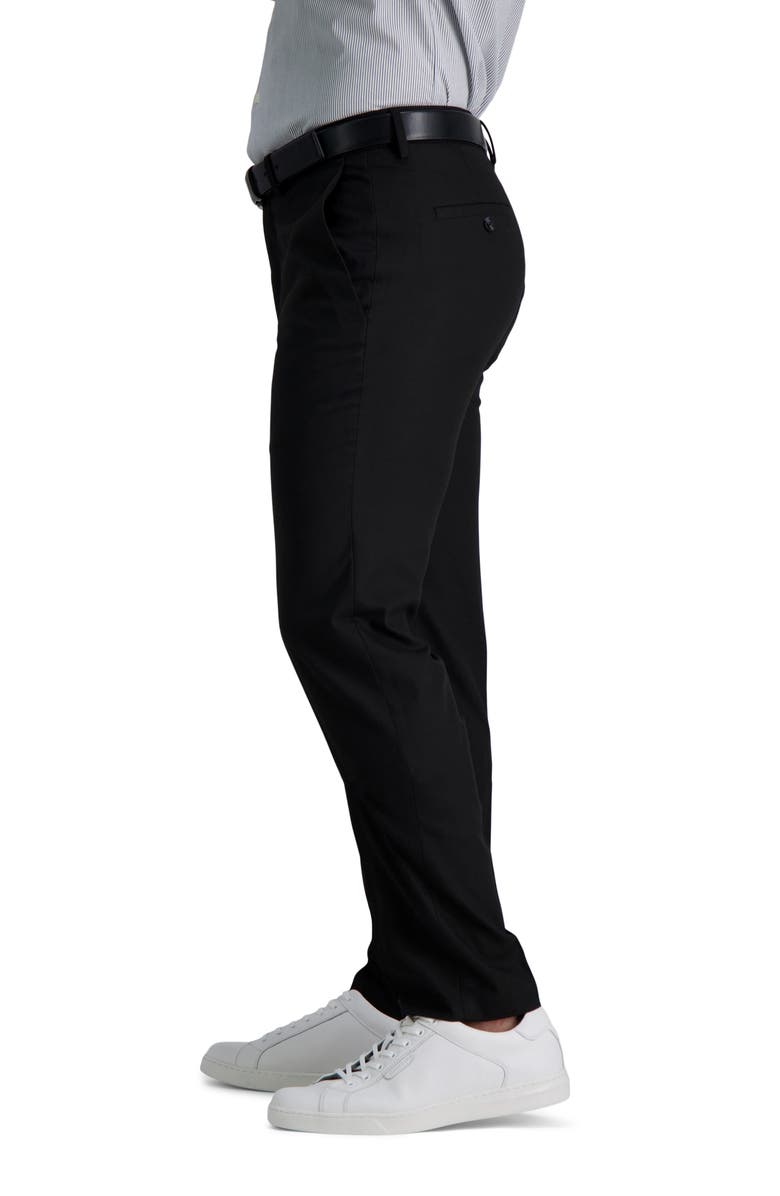 Kenneth Cole Reaction Sharkskin Slim Fit Stretch Dress Pant, Alternate, color, Black