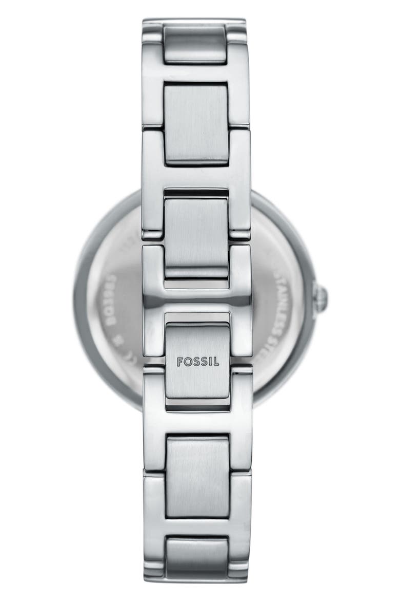 Karli Three Hand Quartz Bracelet Watch, 32mm, Alternate, color, SILVER