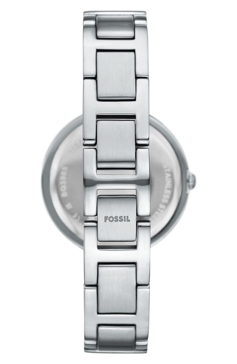 Fossil Karli Three Hand Quartz Bracelet Watch, 32mm, Alternate, color, Silver