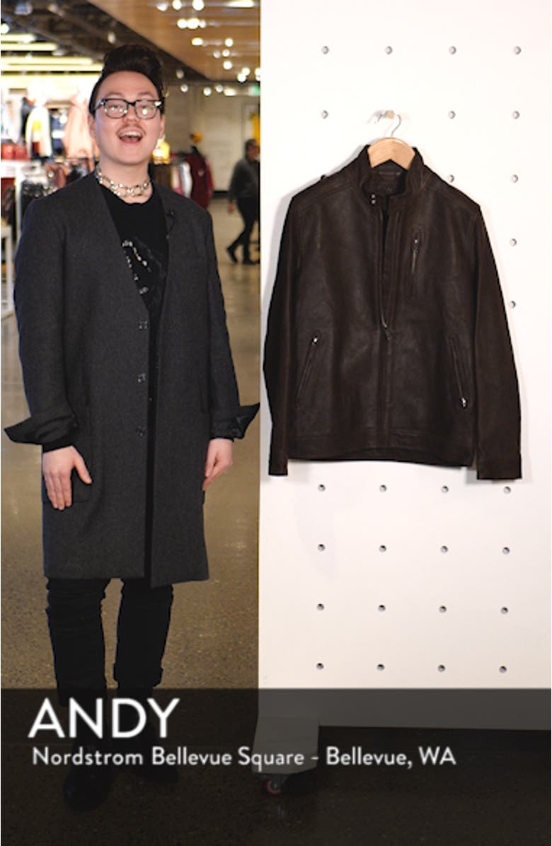 Westhaven Distressed Leather Bomber Jacket, sales video thumbnail