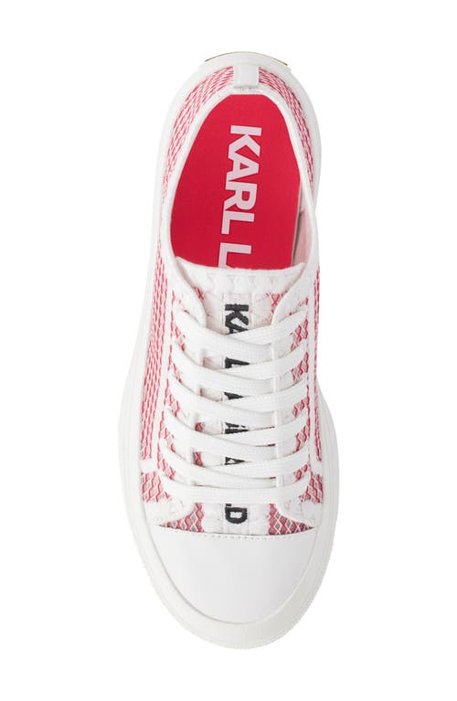 Karl Lagerfeld Giddeon Low Top Sneaker In Teaberry