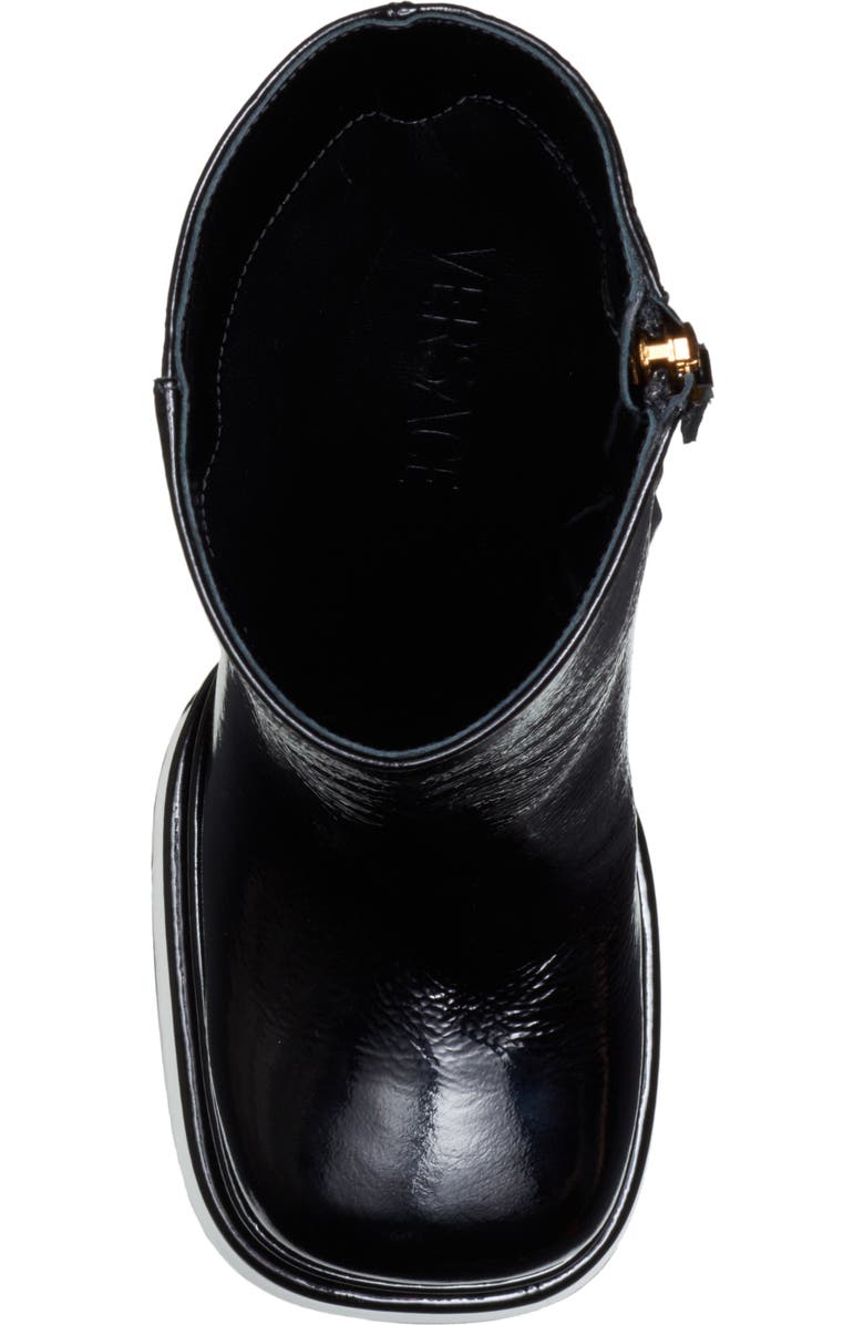 Versace Patent Leather Platform Bootie, Alternate, color,