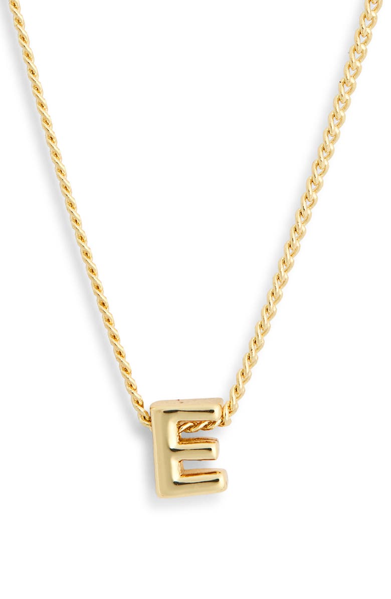Leith Let Yourself Be You Bubble Initial Pendant Necklace, Alternate, color, E- Gold