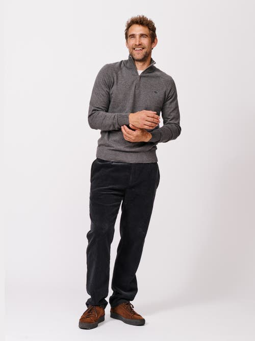 Aubin Bonby Zip Neck Sweater In Gray