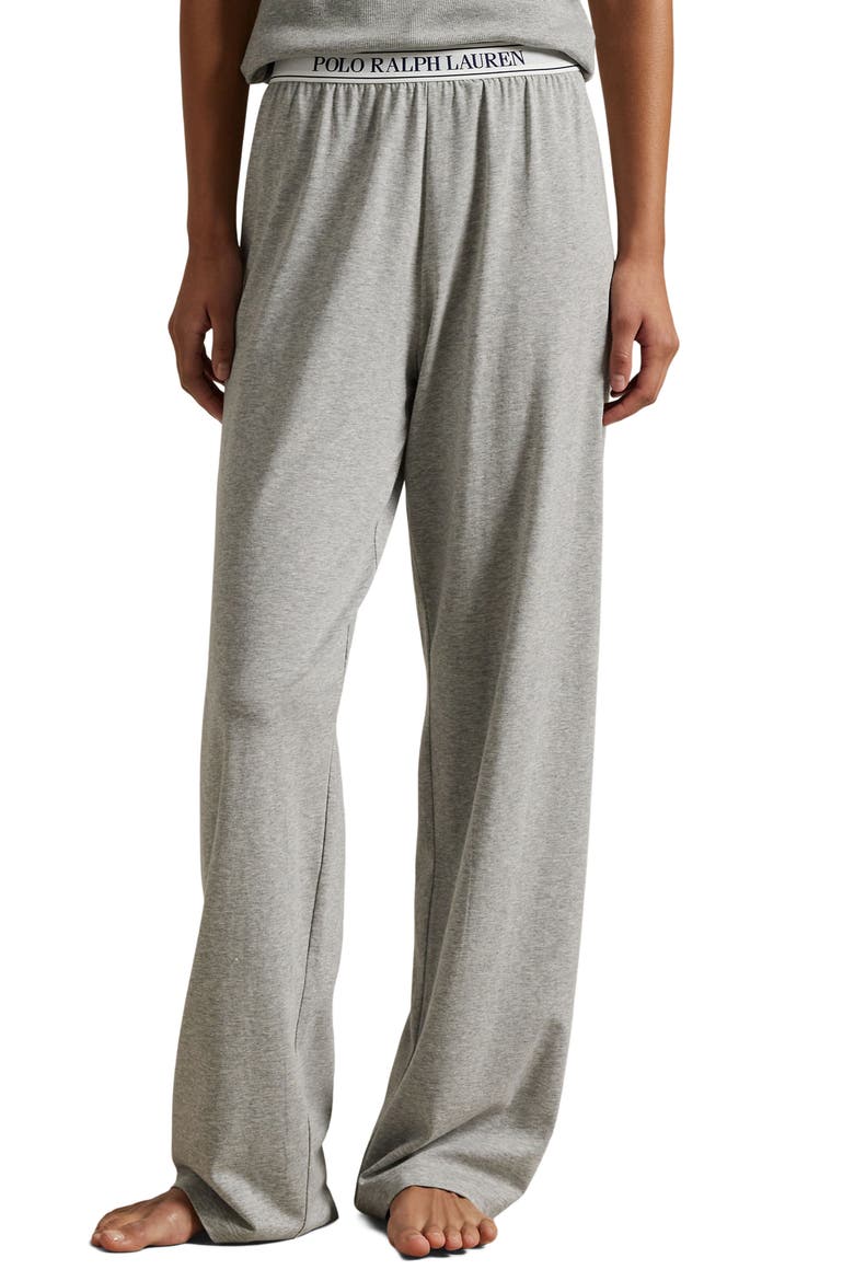 Cotton Blend Jersey Pajama Pants, Main, color, HEATHER GREY