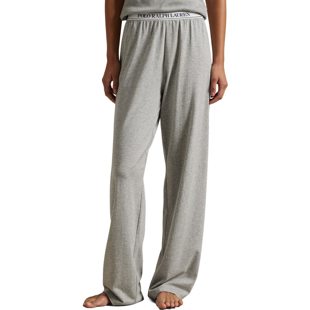 Polo Ralph Lauren Cotton Blend Jersey Pajama Pants In Gray