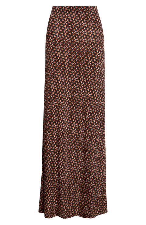 Floral Print Maxi Skirt