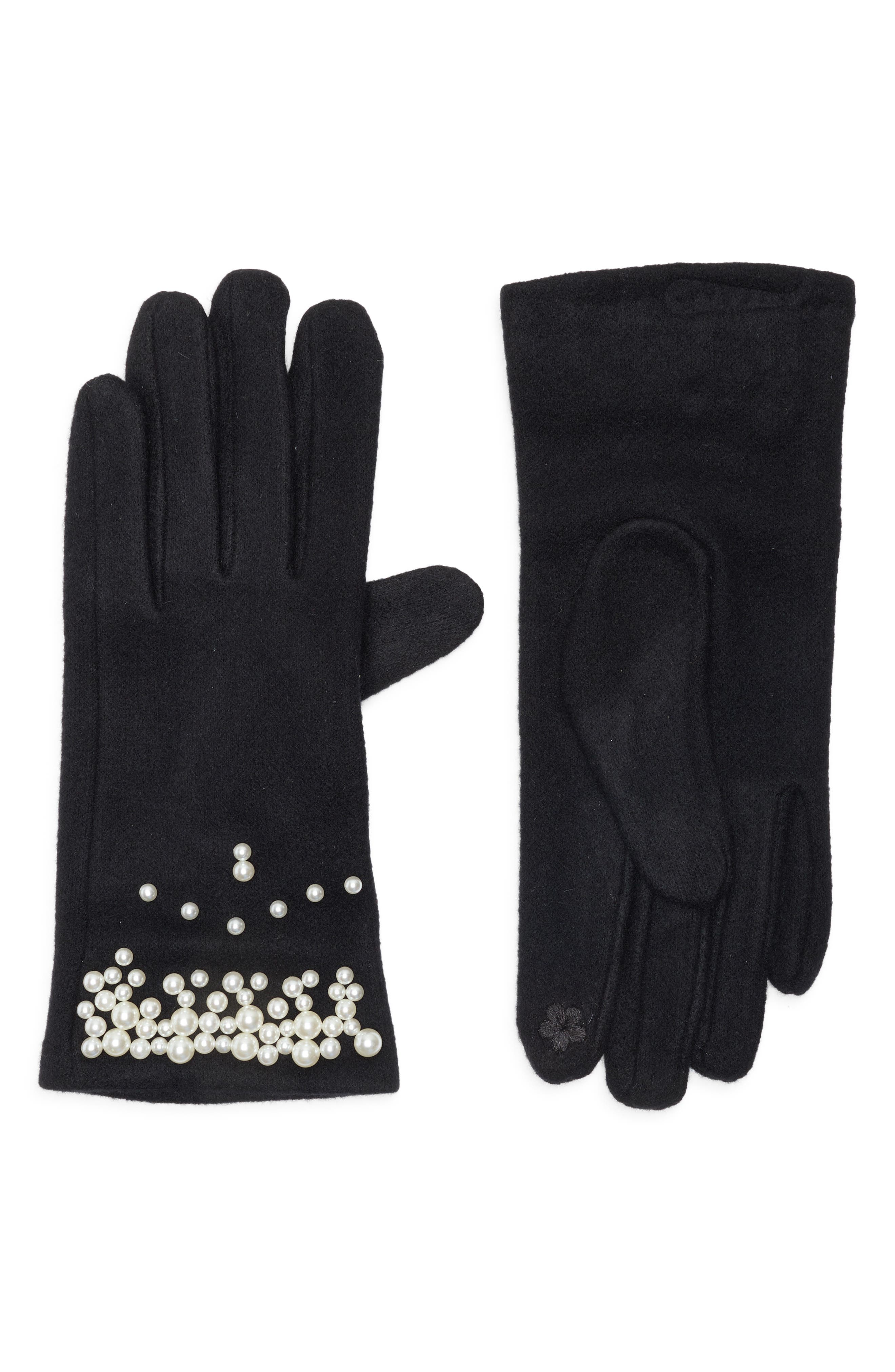 Ted Baker London Faux Pearl Embellished Gloves