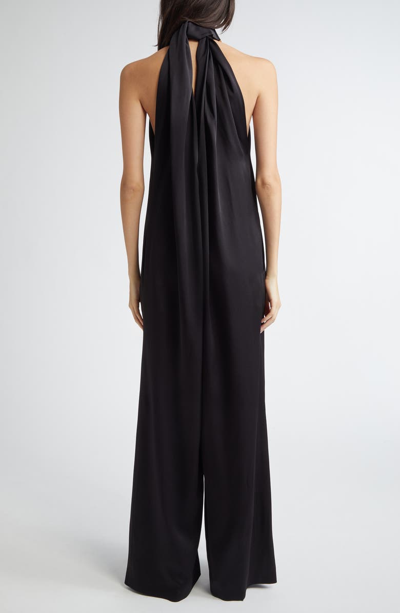 Stella McCartney Envers Satin Jumpsuit, Alternate, color, Black