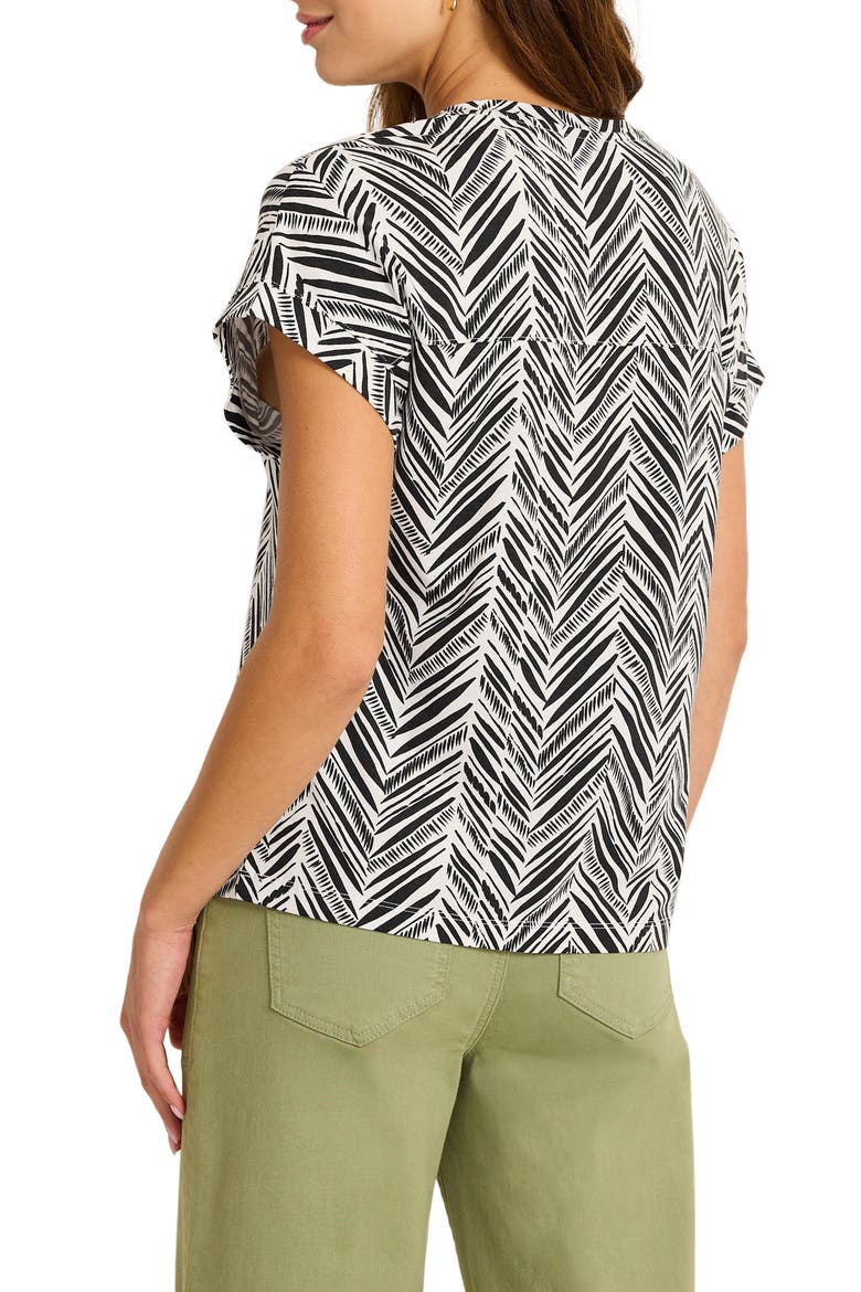 Kauai Seaside Sketch V-Neck T-Shirt, Alternate, color, BLACK