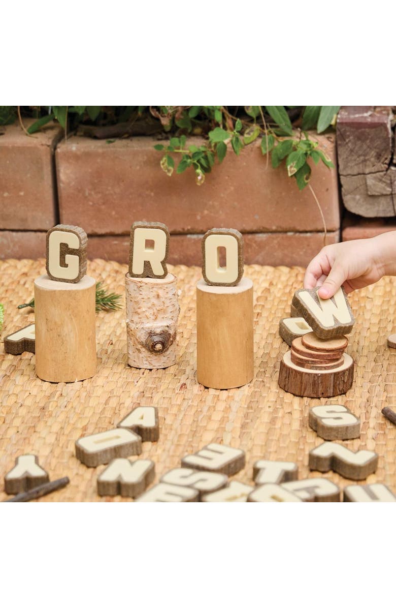 Kaplan Early Learning Company Bark Block Letters - 36 Pieces, Alternate, color, Multicolored