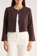 T Tahari Bracelet Sleeve Crop Blazer