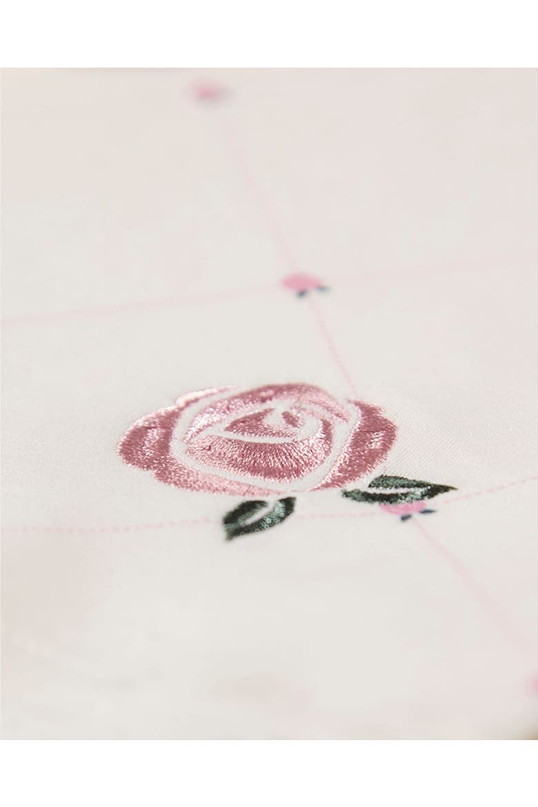 Baby Rosettes and Stitching Swaddle Blanket, Alternate, color, Pink