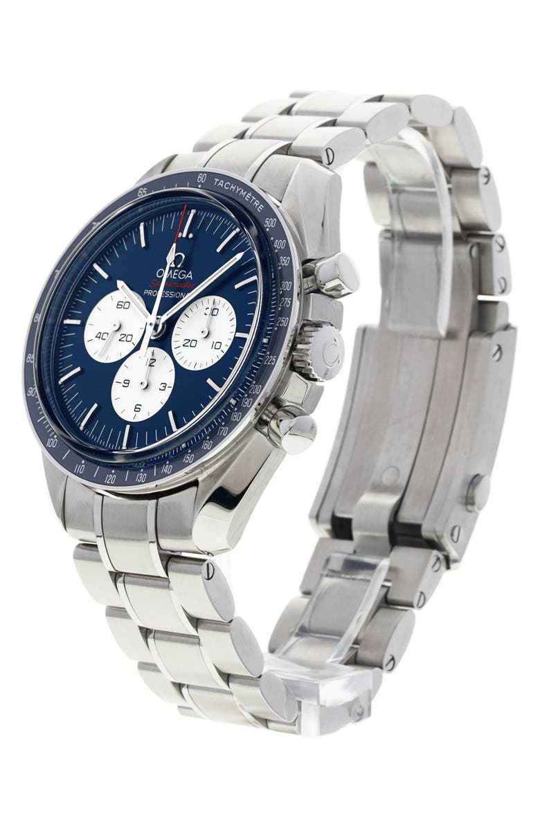Watchfinder & Co. Omega Preowned 2019 Speedmaster Moonwatch Bracelet Chronograph Watch, 42mm, Alternate, color, 