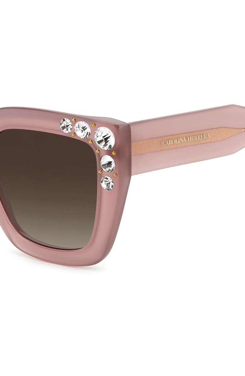 Carolina Herrera 52mm Gradient Square Sunglasses, Alternate, color,