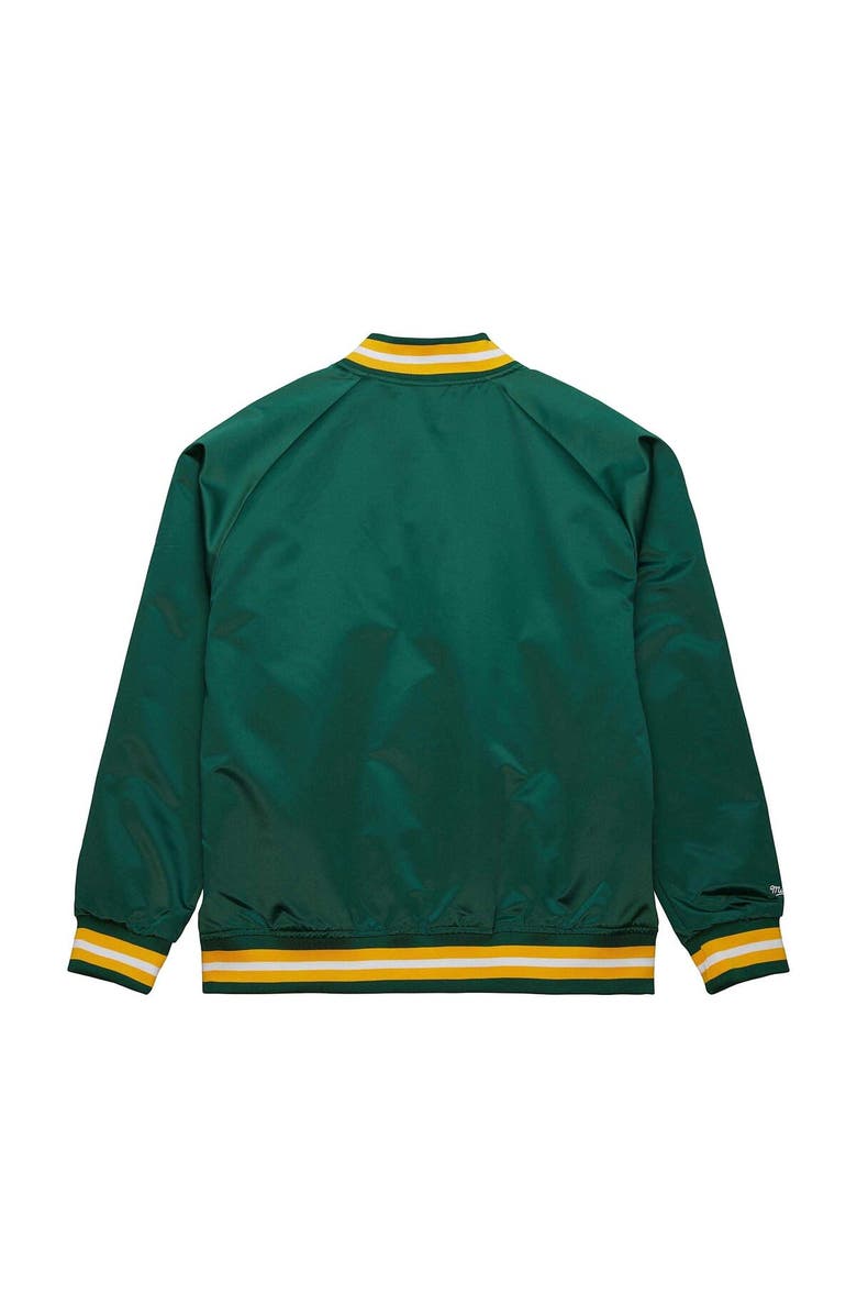 Mitchell & Ness Men's Mitchell & Ness Green Seattle SuperSonics Hardwood Classics  Throwback Wordmark Raglan Full-Snap Jacket, Alternate, color, 