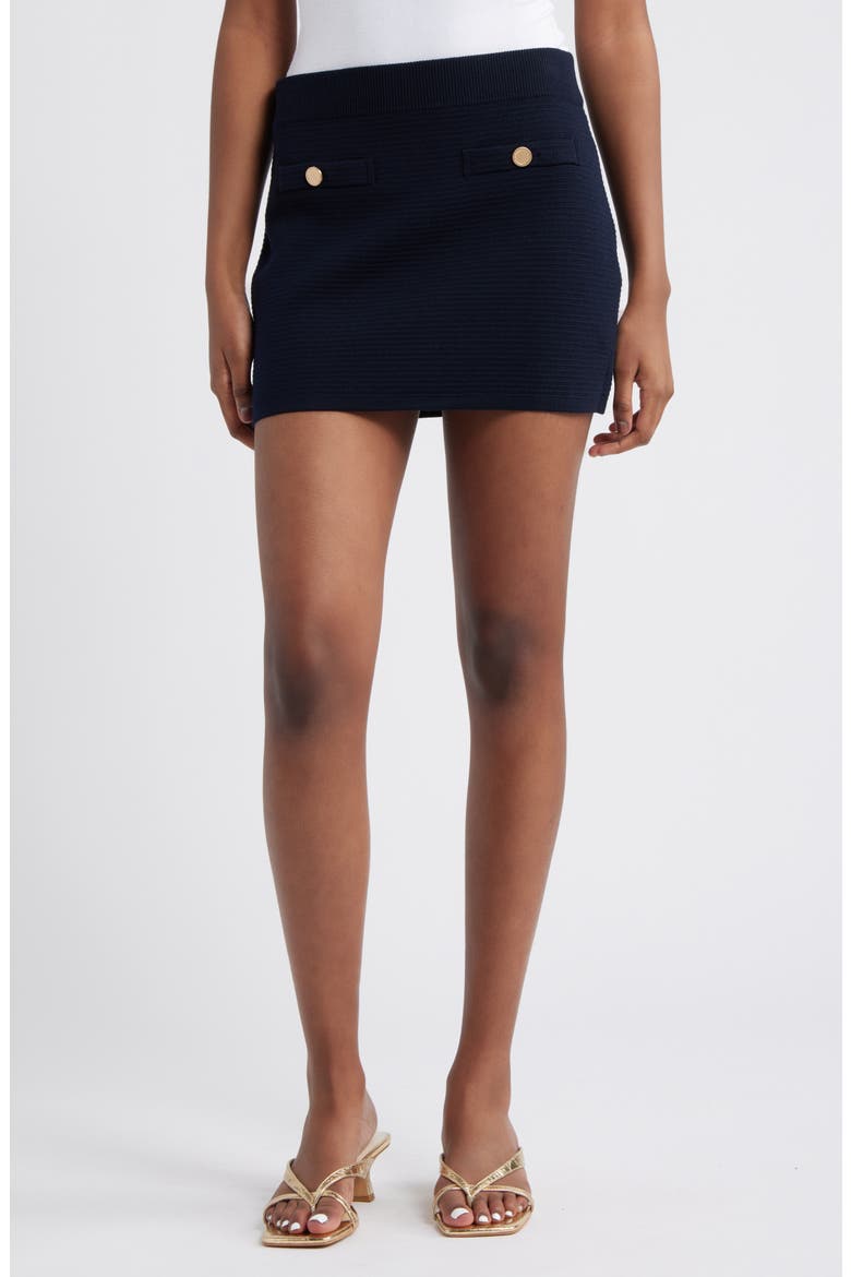 Cruise Merino Wool Miniskirt, Main, color, DARK NAVY