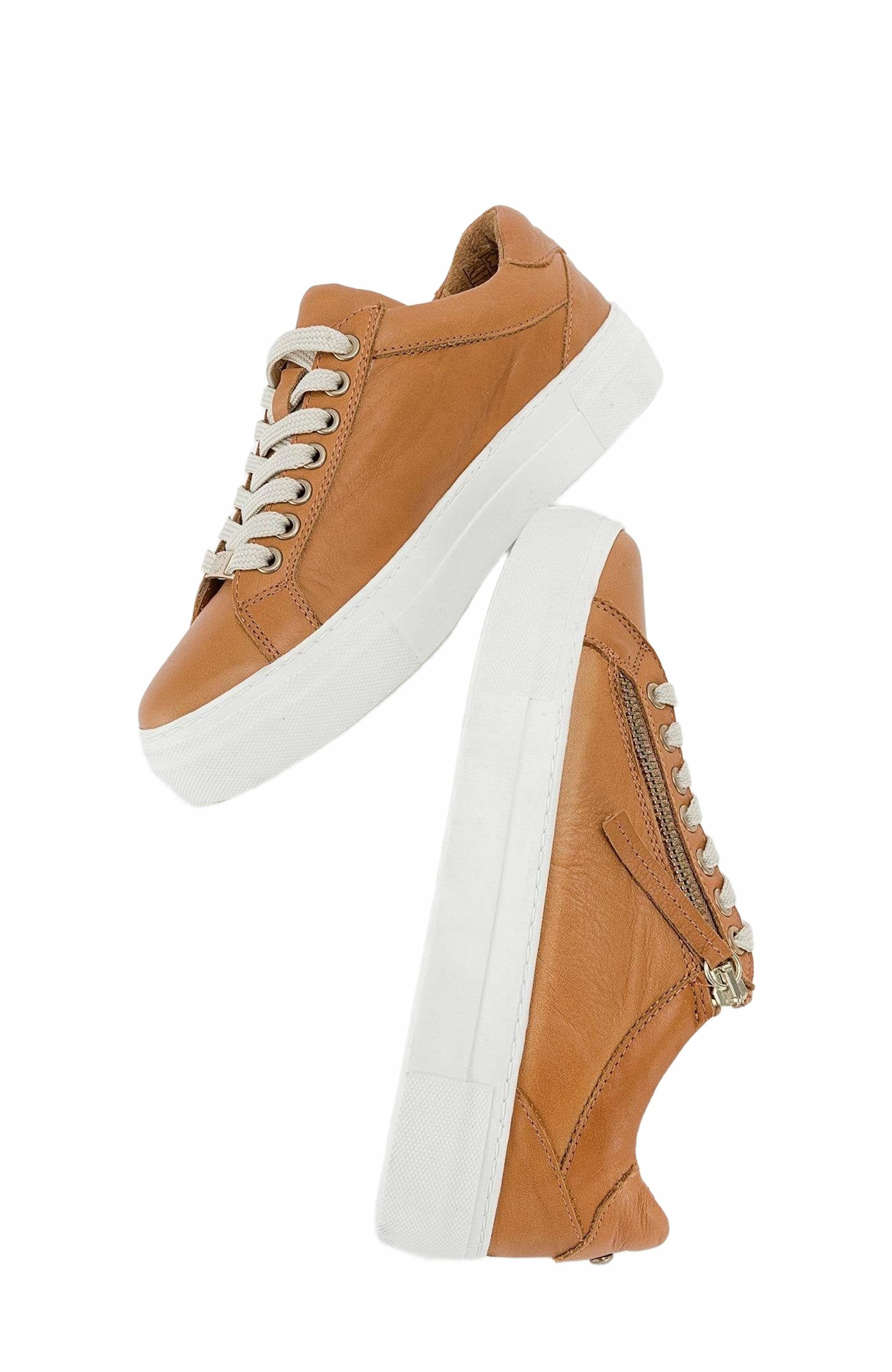 Forever & Always Shoes Beryl Leather Zip Sneaker (Women) | Nordstrom