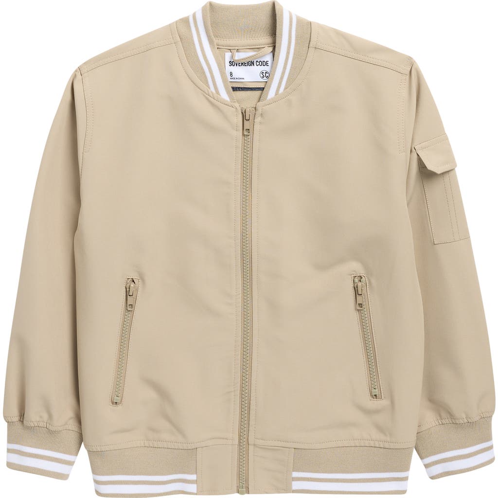 Sovereign Code Kids' Cedric Tech Bomber Jacket In Brown