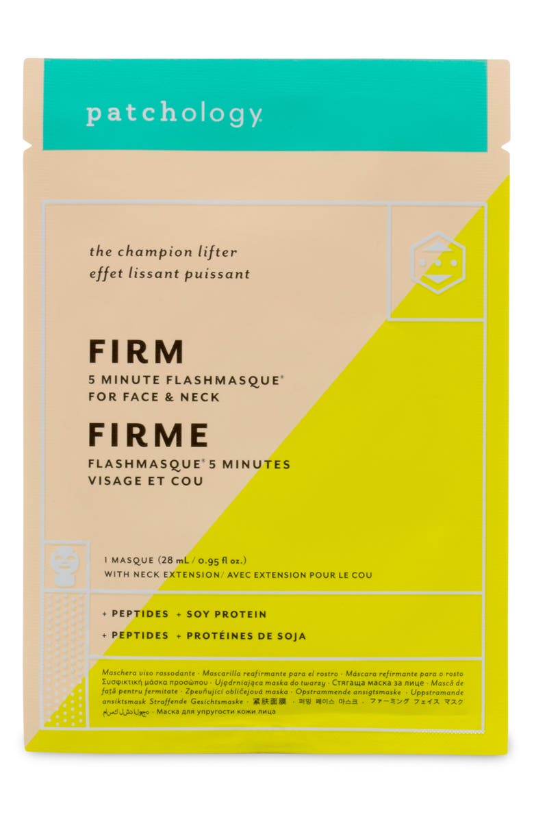Patchology FlashMasque<sup>®</sup> Firm 5-Minute Face & Neck Sheet Mask, Main, color,