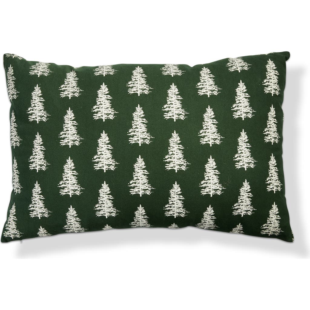 Tag Wilde Pine Tree Lumbar Pillow Christmas Green Cotton Throw In Green