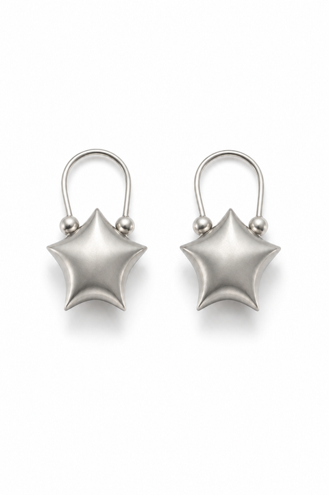 Puffed Star Earrings