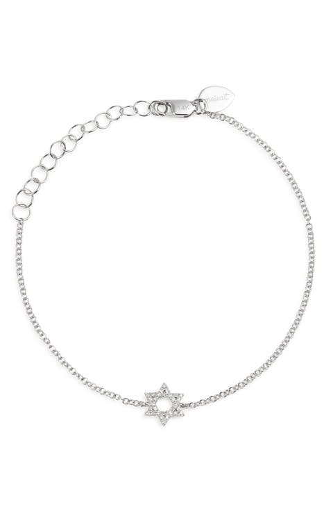 Star of David Diamond Bracelet