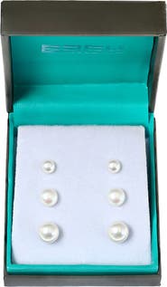 EFFY Set of 3 Pearl Earrings