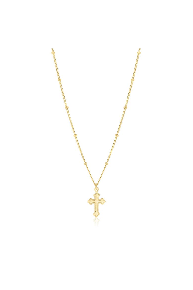 Archie Cross Necklace, Main, color, Gold
