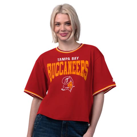 Women's Starter  Red Tampa Bay Buccaneers Vintage Ace Cropped T-Shirt