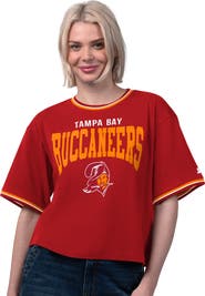 STARTER Women's Starter  Red Tampa Bay Buccaneers Vintage Ace Cropped T-Shirt