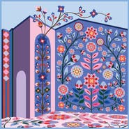 Jessie Zhao New York Double Sided Silk Scarf Of Flower Imagination